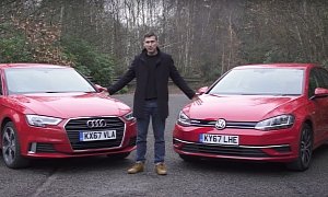 2018 Audi A3 vs. 2018 Volkswagen Golf Review: Battle of the Facelifts