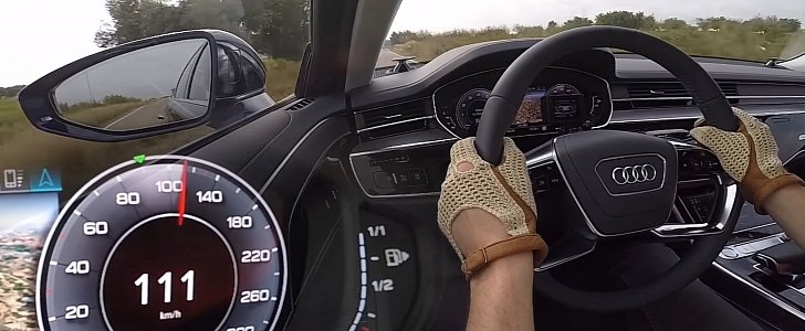 2018 Audi A8 55 TFSI POV Drive and Acceleration Test Is All About Screens