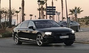 2018 Audi A8 Strips Down to Minimal Camouflage