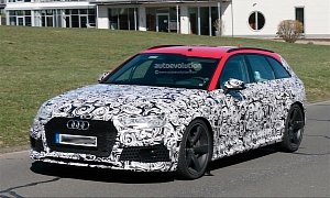 2018 Audi RS4 Avant Spied Near The Nurburgring With Full Rollcage Inside
