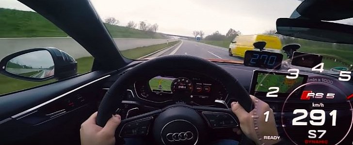 2018 Audi RS5 Autobahn top speed run