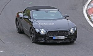 2018 Bentley Continental GT Convertible Shows Wide Stance on Nurburgring