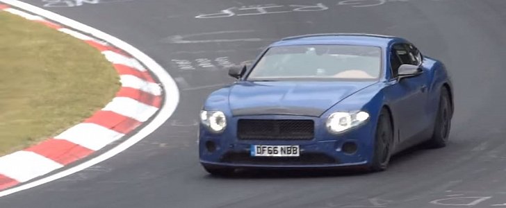 2018 Bentley Continental GT spied on Nurburgring
