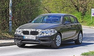 2018 BMW 1 Series Facelift Spied With Less Camouflage in Germany