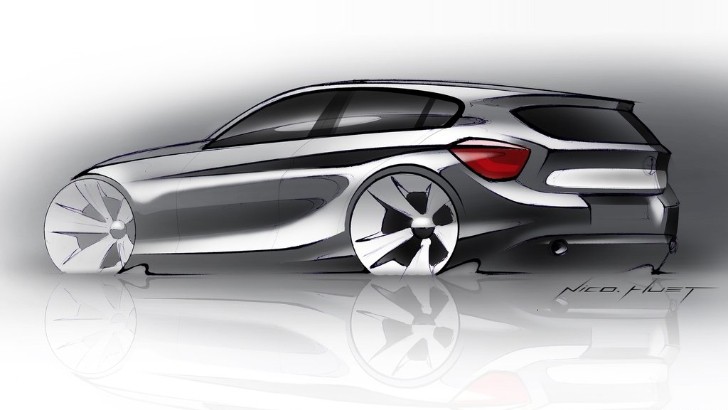 BMW f20 1 Series concept drawing