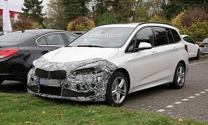 2018 BMW 2 Series Gran Tourer Facelift Spied Up Close and Personal