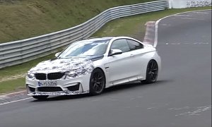 2018 BMW M4 CS Sounds Freaking Agressive in Late Nurburgring Attack
