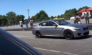 2018 BMW M5 Drag Races Dodge Demon, Rolling Start Doesn't Help