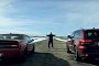 2018 BMW M5 vs. Jeep Grand Cherokee Trackhawk Drag Race Needs a Photo Finish