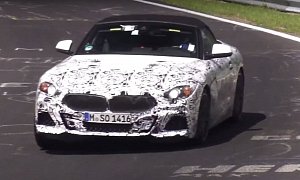 2018 BMW Z4 Prototype Shows Production Front End and Tailpipes on Nurburgring