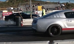 2018 Camaro SS Drag Races 2012 Mustang Shelby GT500, Not a Chance Is Given