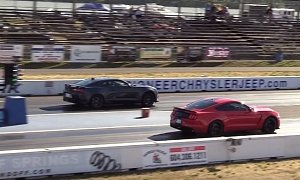 2018 Camaro ZL1 Drag Races 2018 Mustang Shelby GT350 with Surprising Outcome
