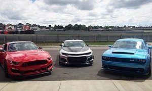 2018 Dodge Demon, 2018 Camaro ZL1 1LE and Ford Mustang GT350R Finally Meet