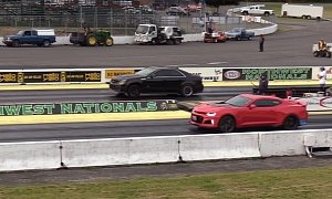 2018 Chevrolet Camaro ZL1 Drag Races Modded Cadillac CTS-V, Gets Trampled
