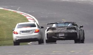 2018 Chevrolet Corvette ZR1 Attacks Nurburgring, Bullies a Mercedes E-Class