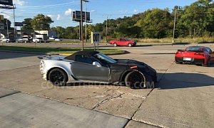 2018 Chevrolet Corvette ZR1 Coupe and Convertible Spied Testing against Hellcat