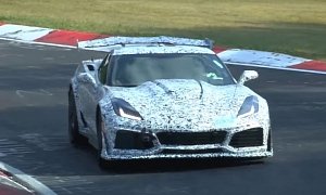 2018 Chevrolet Corvette ZR1 Now Laps Nurburgring with a Camera Taped To Its Nose
