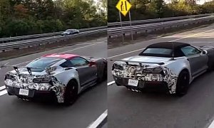 2018 Chevrolet Corvette ZR1 Spied in Coupe & Convertible Form, Rear Wings Galore