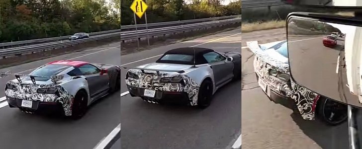 2018 Chevrolet Corvette ZR1 with three different rear wing designs