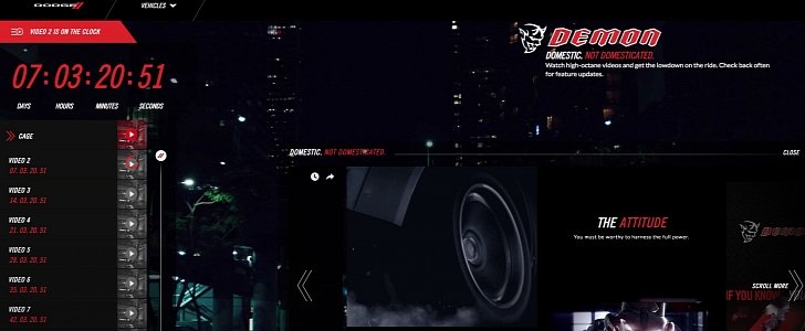 2018 Dodge Challenger SRT Demon teaser (wide tires)