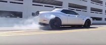 2018 Dodge Demon Does a Random Burnout, Fights Its Sticky Tires