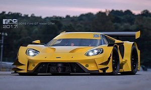 2018 Ford GT DTM Racecar Rendering Shows Wide Hips Don't Lie