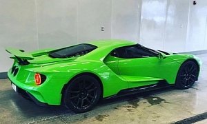 2018 Ford GT Finished in Lamborghini's Verde Mantis Is Twin-Turbo Eye Candy