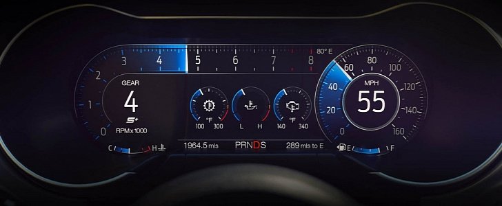 2018 Ford Mustang GT digital instrument cluster Easter Egg