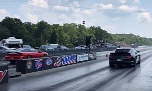2018 Ford Mustang GT Drag Races Camaro Z28 Sleeper, Photo Finish Needed