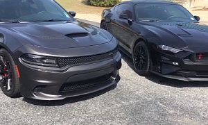2018 Ford Mustang GT Drag Races Dodge Charger Hellcat in Crushing Street Fight