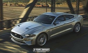 2018 Ford Mustang GT Sedan Rendered As the Four-Door from Hell