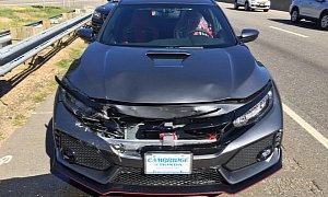 2018 Honda Civic Type R Crashes On the Way Home from the Dealership