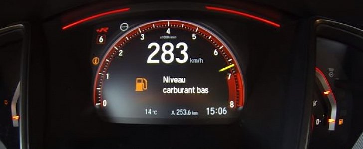 2018 Honda Civic Type R Hits 176 MPH/283 KPH on German Autobahn