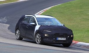 2018 Hyundai Kona Baby SUV Spied on Nurburgring, Hides Dual Headlight Design