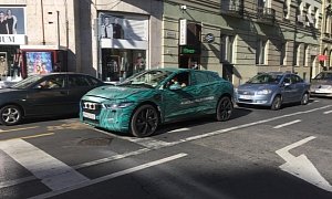 2018 Jaguar I-Pace Spotted in Budapest with Possible Extra Sensors
