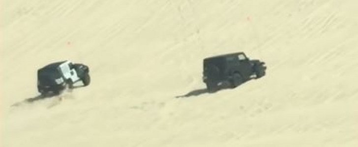 2018 Jeep Wrangler JL Drag Races Wrangler JK On Dunes