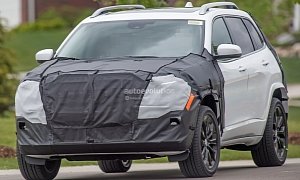 2018 Jeep Cherokee Prototype Hints at Single-Unit Headlights, Trackhawk Rumored