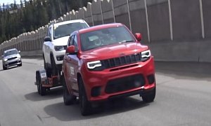 2018 Jeep Grand Cherokee Trackhawk Spotted Towing a Compass Like It's Nothing