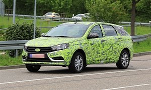 2018 Lada Vesta Combi Spied For The First Time, Prototype is Hard To Miss