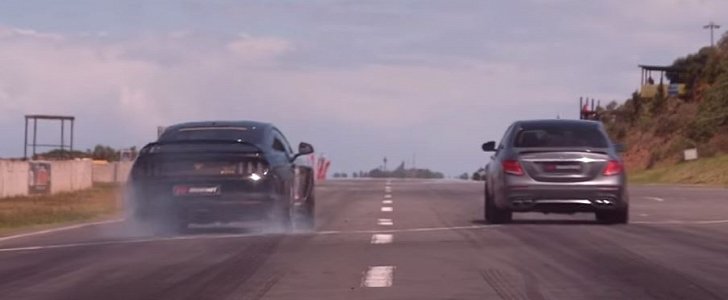 2018 Mercedes-AMG E63 S vs. 693 HP Ford Mustang Savage Drag Race