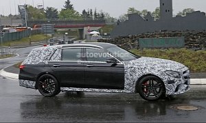 2018 Mercedes-AMG E63 Wagon Is Singing Almost Naked in the Rain