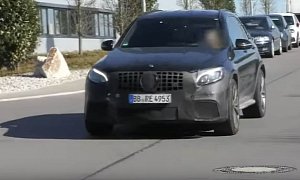 2018 Mercedes-AMG GLC 63 Prototype Out for Porsche Macan Facelift Blood