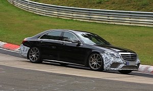2018 Mercedes-AMG S63 4Matic+ Lang Spied With Full Roll Cage at the Nurburgring