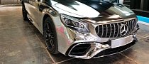 2018 Mercedes-AMG S63 Coupe Gets the Silver Surfer Wrap in Hong Kong