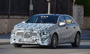 2018 Mercedes-Benz A-Class Prototype Reveals Wide Silhouette, Sporty Proportions