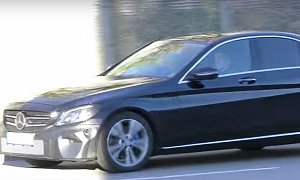 2018 Mercedes-Benz C-Class Prototype Shows Blue Calipers, Production Taillights