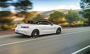 2018 Mercedes-Benz E-Class Cabriolet Rendered, White Over Black Suits It Well