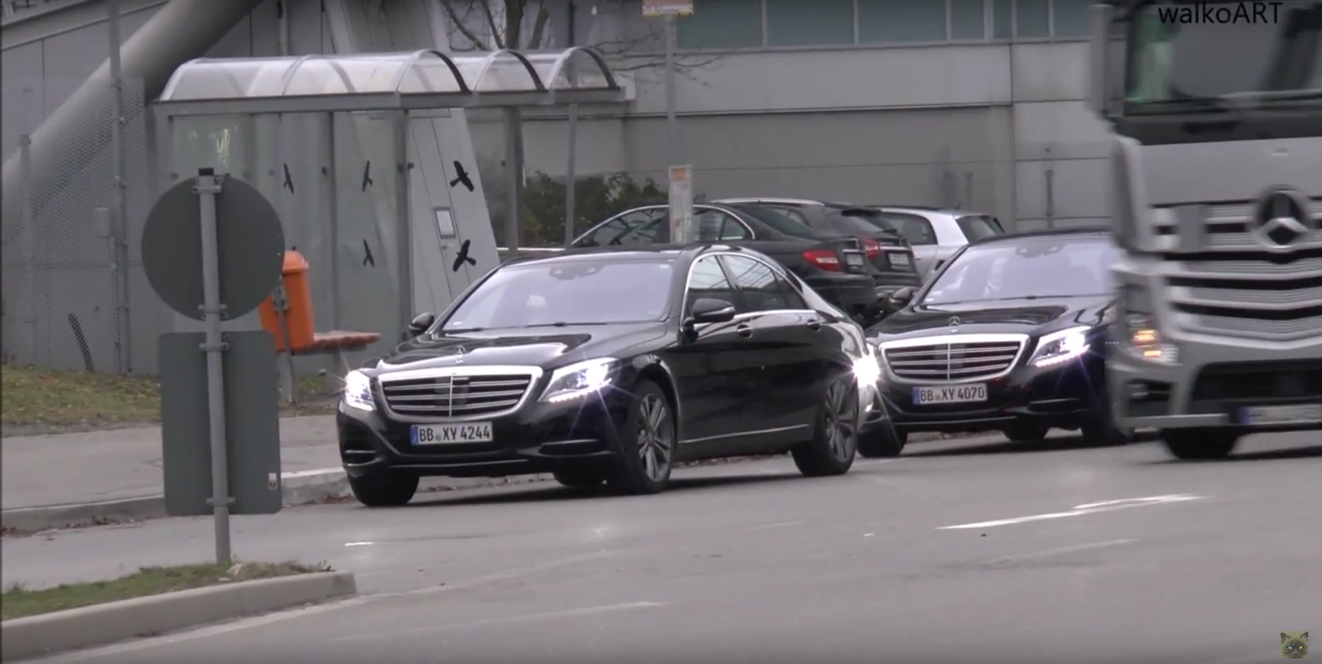2018 Mercedes Benz S Class Facelift Caught In Motion With No