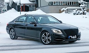 2018 Mercedes-Benz S-Class Facelift Emerges with Covered Snout