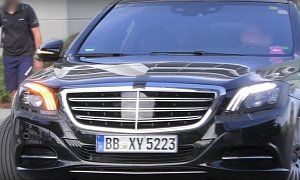 2018 Mercedes-Benz S-Class Facelift Shows Up in Traffic, Reveals Front Bumper